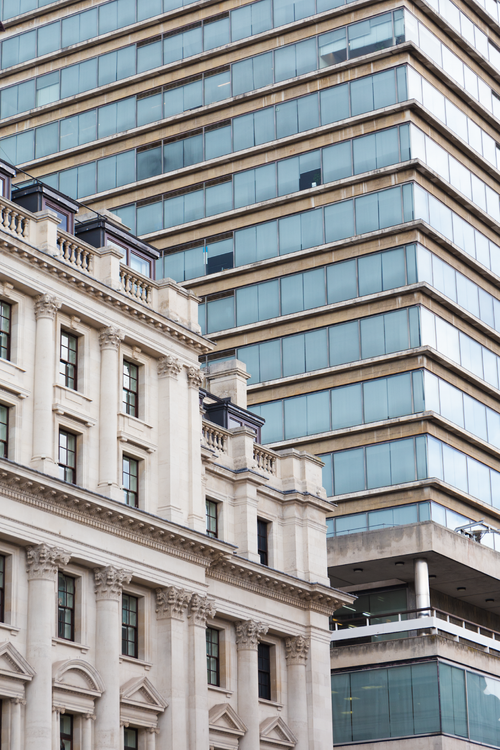 Free Contrasting architectural styles in London's Westminster featuring modern and classic buildings. Stock Photo