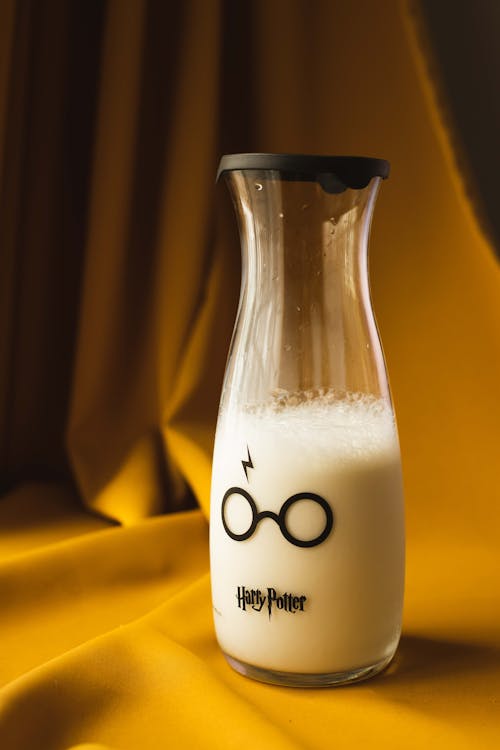 Bottle of Milk with Harry Potter Symbol 