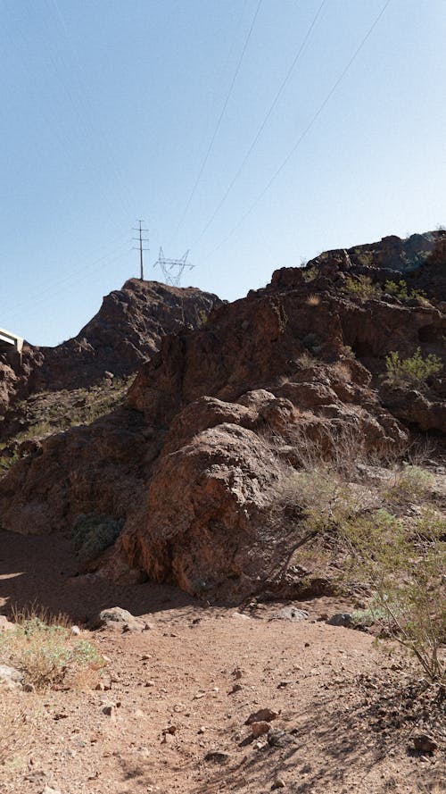 Rocks in Nature against Blue Sky