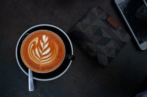Free Cappuccino in Mug Stock Photo