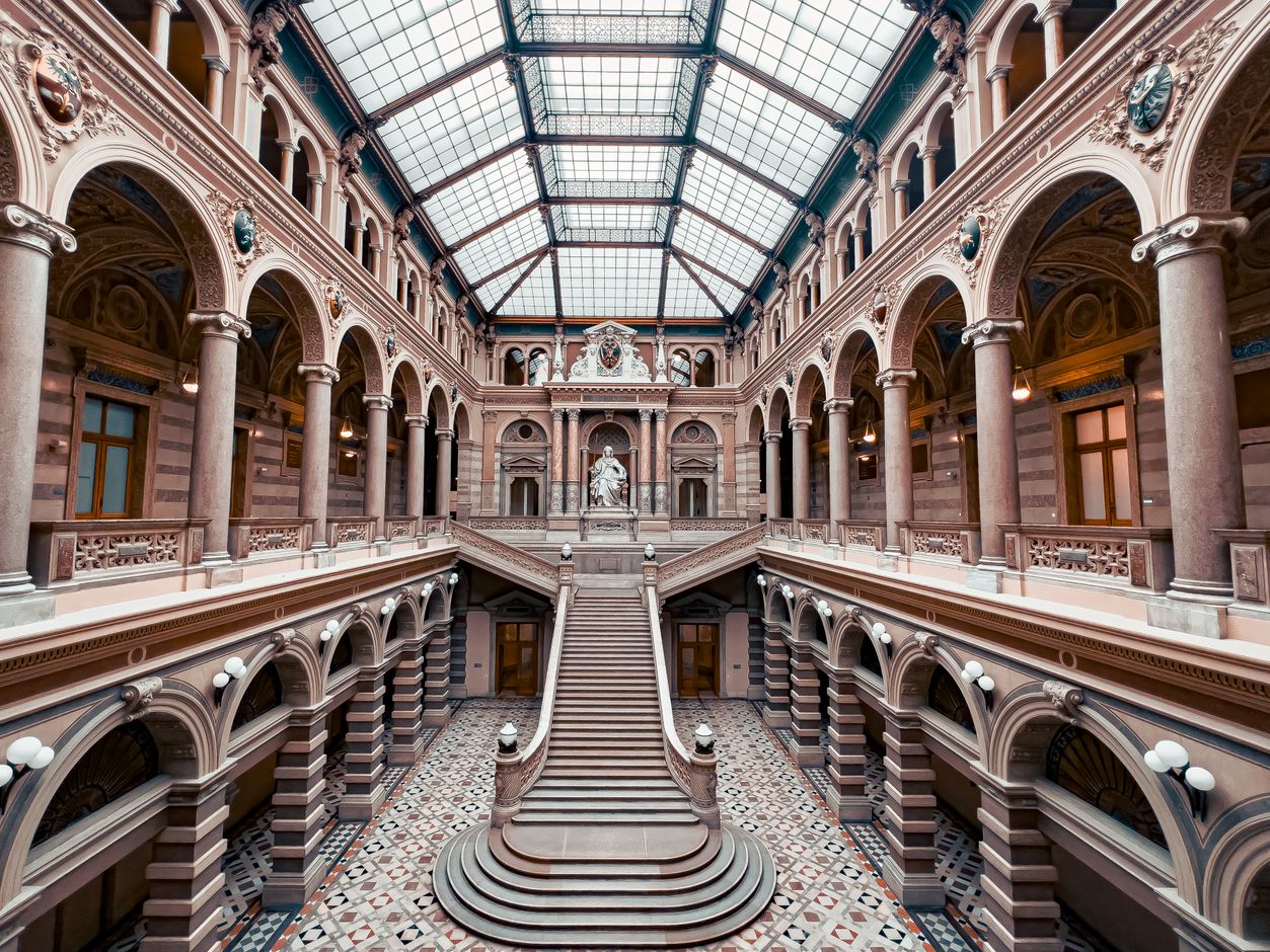 Architectural details of the Justizpalast