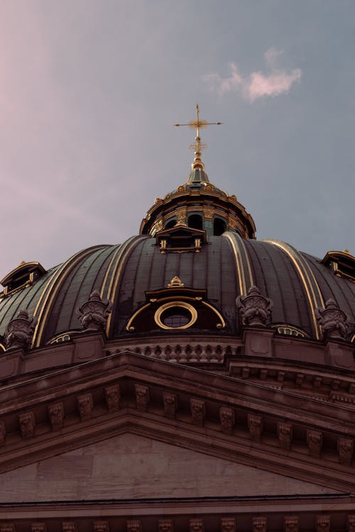 Dome of Marble Church in Copenhagen, Denmark