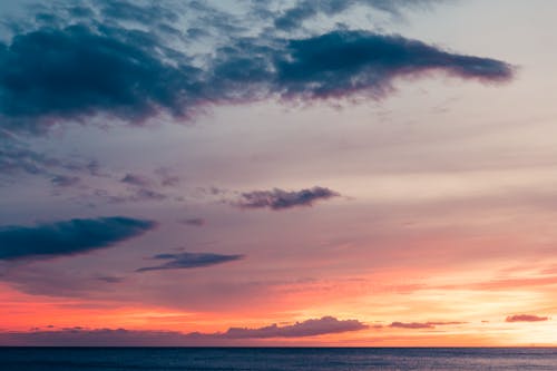 View of a Sunset over a Sea 