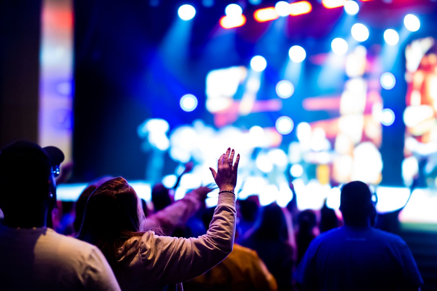 Audience watching a live music performance