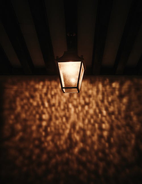 Retro Lantern Lighting in Dark 