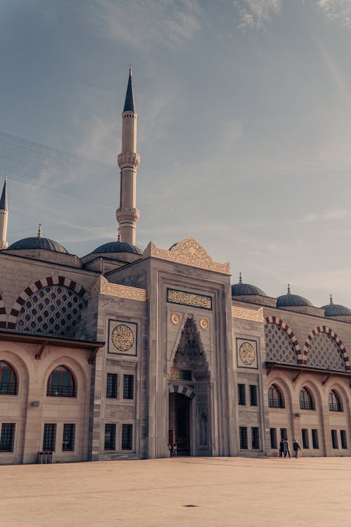 Entrance to Camlica Mosque in Istanbul Turkey