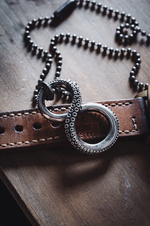 Close-up of a Necklace in a Shape of an Octopus Tentacle 