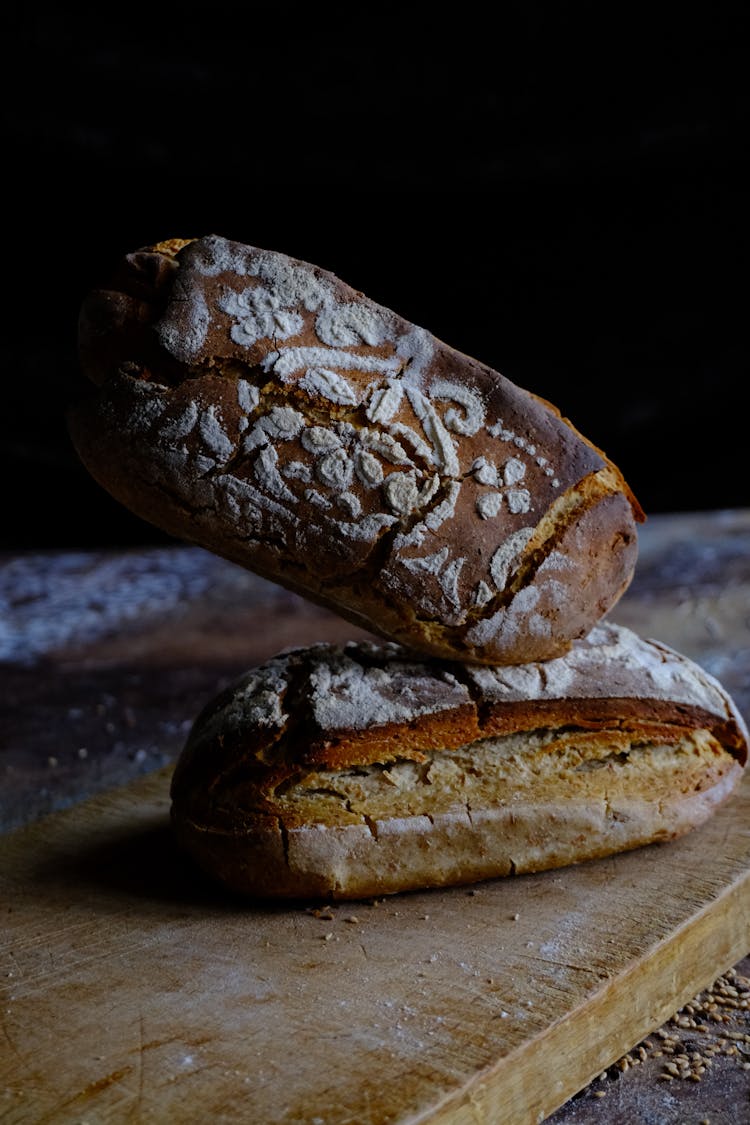 Loaves Of Decorated Bread