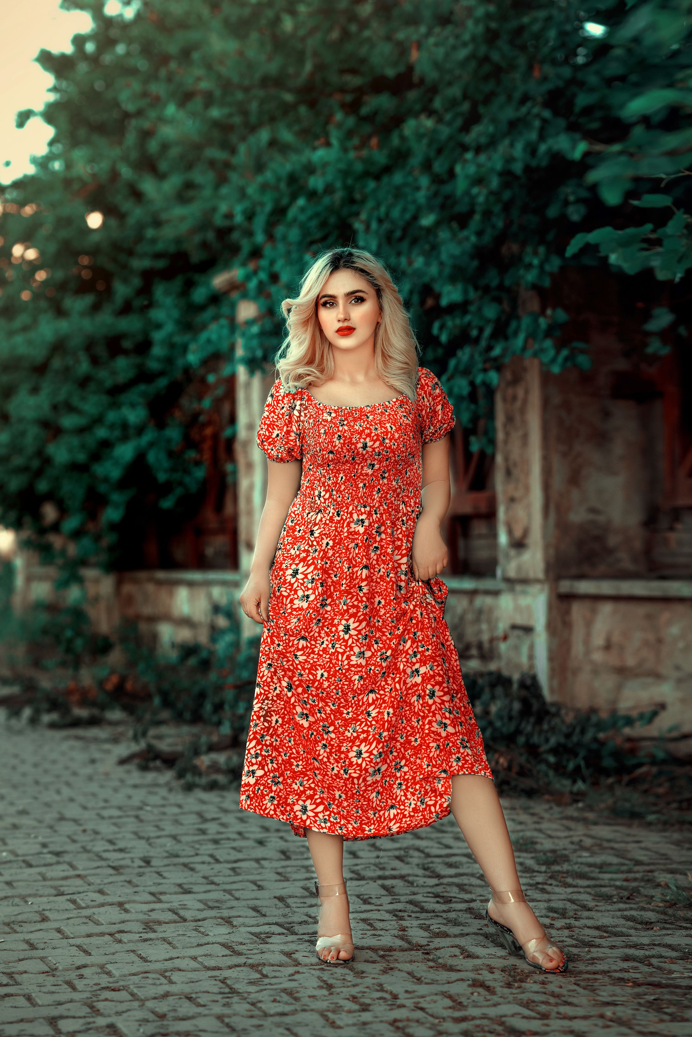 Vestido Floral Vermelho