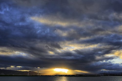Free Nimbus Clouds at Sunset View Stock Photo