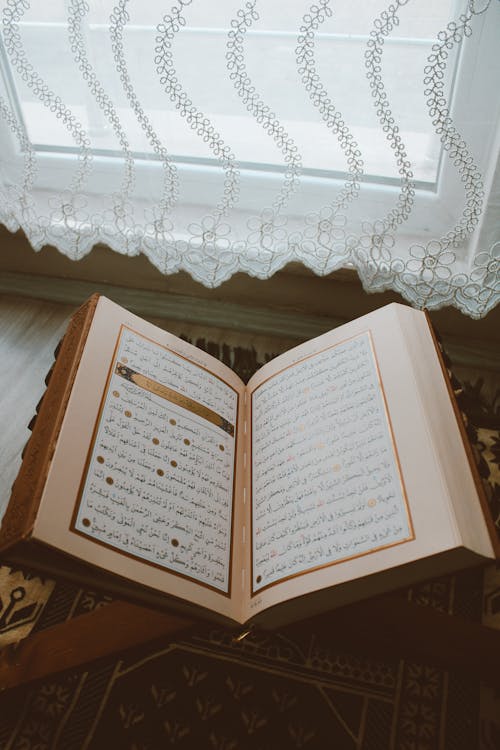 Opened Quran by Window