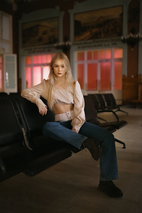 Young Blonde in Jeans · Free Stock Photo