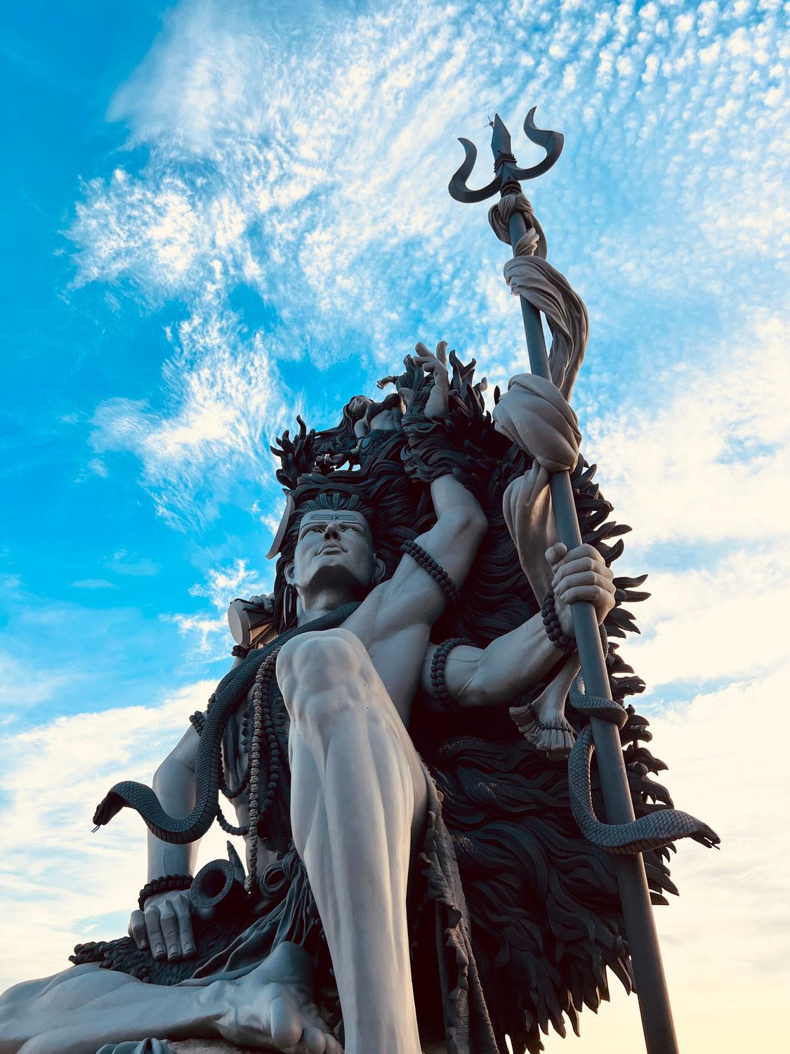 主濕婆, 低角度拍攝, 印度, 印度教, 垂直拍攝, 宗教, 寺廟, 濕婆, 神社, 藍天, 阿芝瑪拉濕婆神廟, 雕像, 雕塑, 馬哈德夫 的 ...