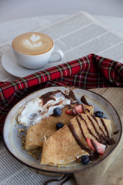 Pancakes with Chocolate and Coffee