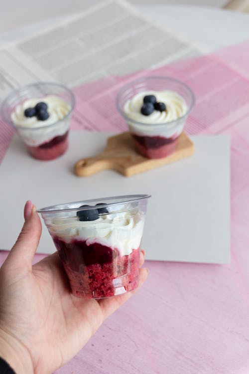 Summer Dessert with Berries and Whipped Cream