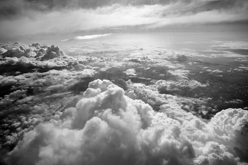 Grayscale Photo of Clouds