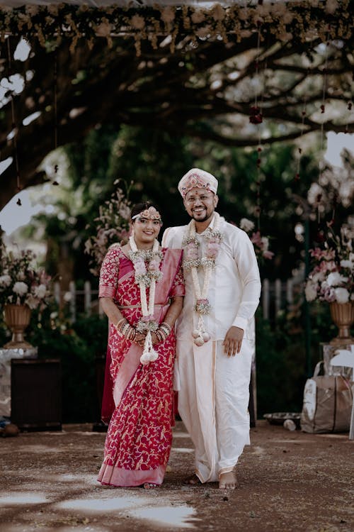 Portrait of Smiling Newlywed Couple