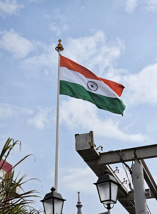 Kostenloses Stock Foto zu fahnenstange, indien, indische flagge