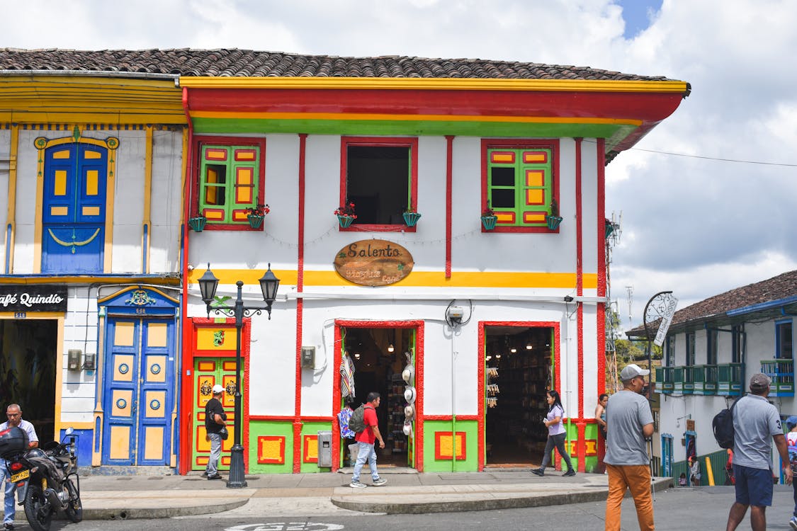 Free Colorful buildings in the city of colombia Stock Photo