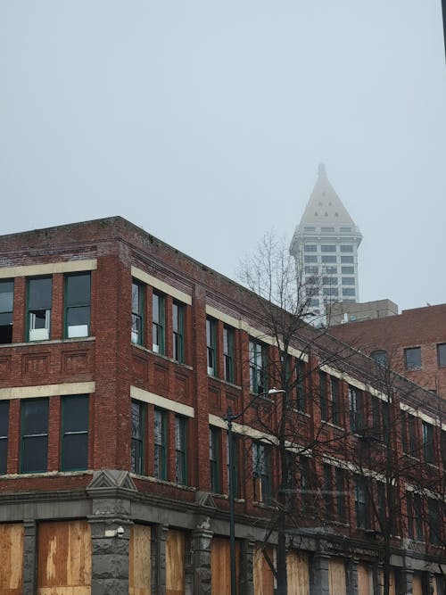 Tower and Buildings on Pioneer Square, Seattle, Washington, USA