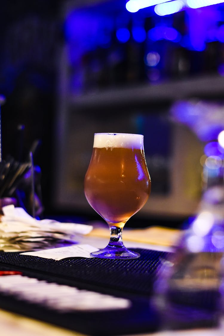 Beer On Bar Counter