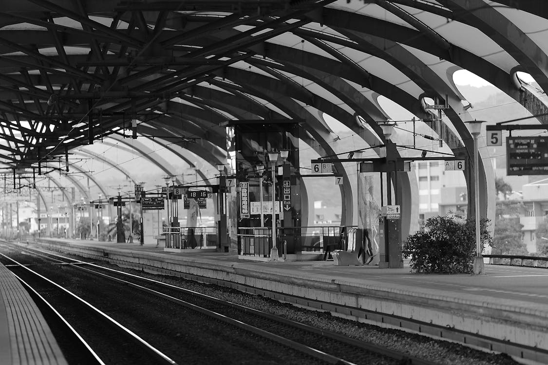 Základová fotografie zdarma na téma černobílý, dopravní systém, město