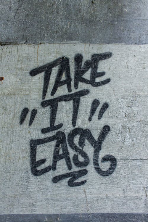 Free Take "it" Easy Painted Road Stock Photo
