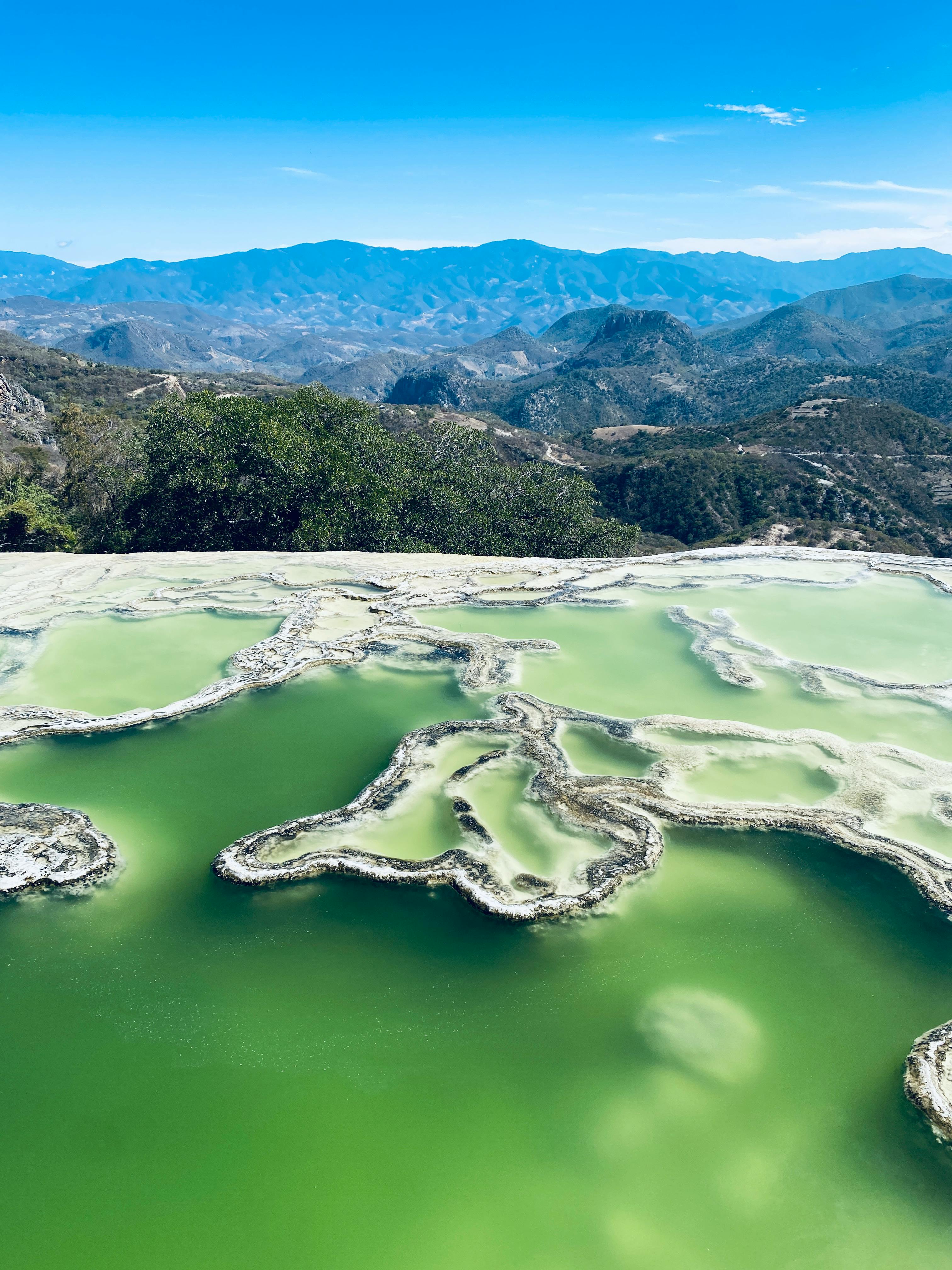 hot springs and mountains