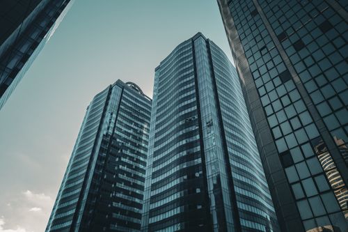 Free Dramatic view of modern skyscrapers in Istanbul's financial district. Stock Photo