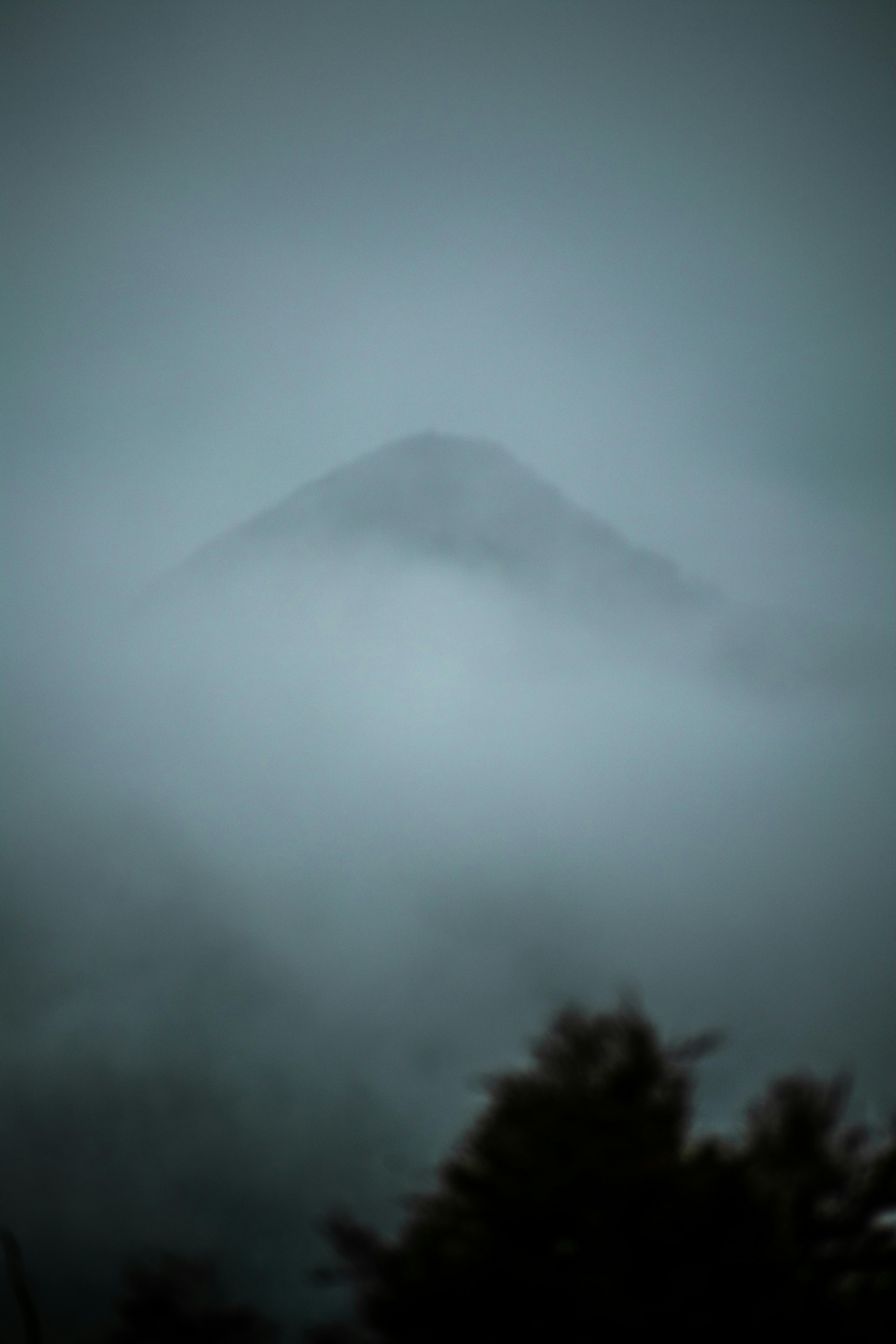 Free stock photo of fog, misty, misty mountain