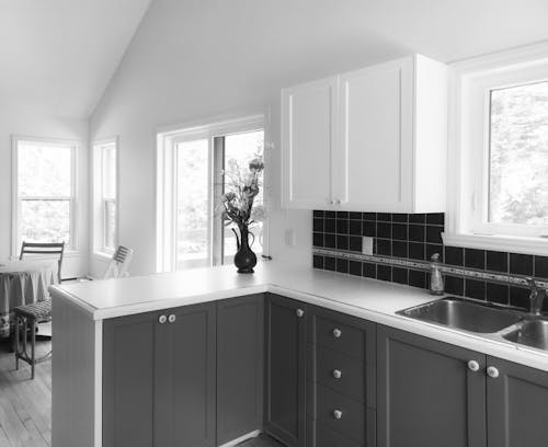 Kitchen in Black and White 
