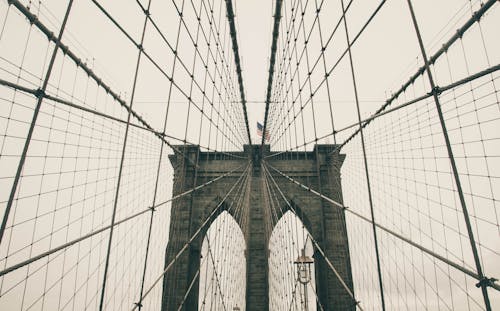 gratis Brooklyn Bridge, New York Stockfoto