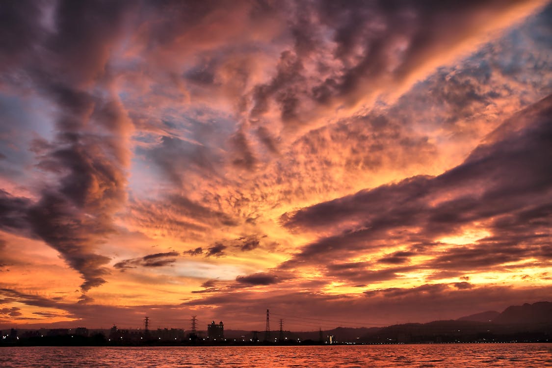 Free Photograph of Clouds at Sunset Stock Photo
