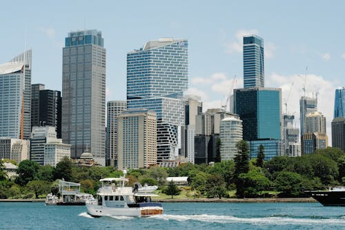 View of Skyscrapers by the Harbor in Sydney, Australia