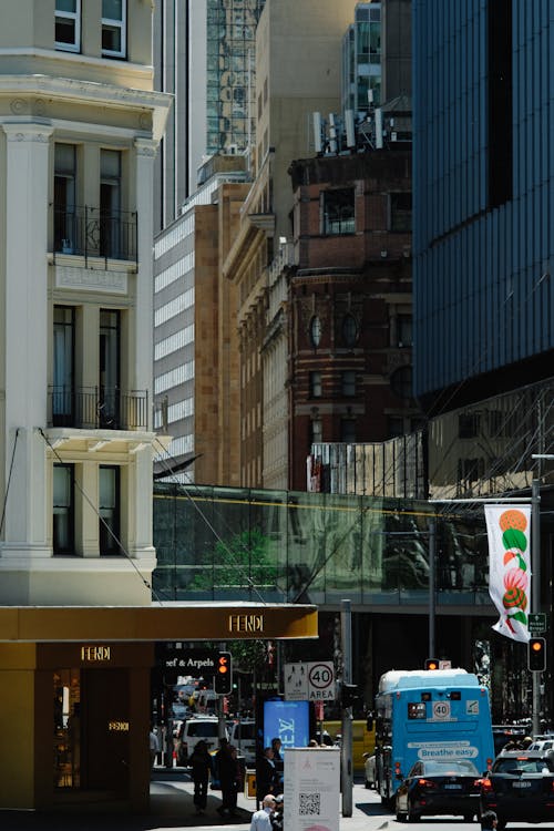 喬治街, 垂直拍攝, 城市 的 免費圖庫相片