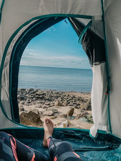 View of the Sea from a Tent of the Beach 