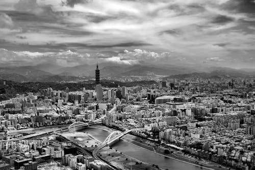 Grayscale Photo of London