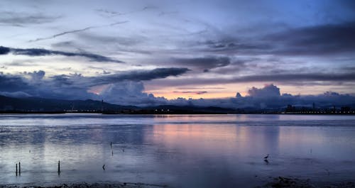 Body of Water Under Cloudy Sky