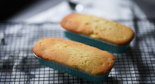 Two delicious homemade loaves cooling after baking, perfect for a cozy kitchen setting.