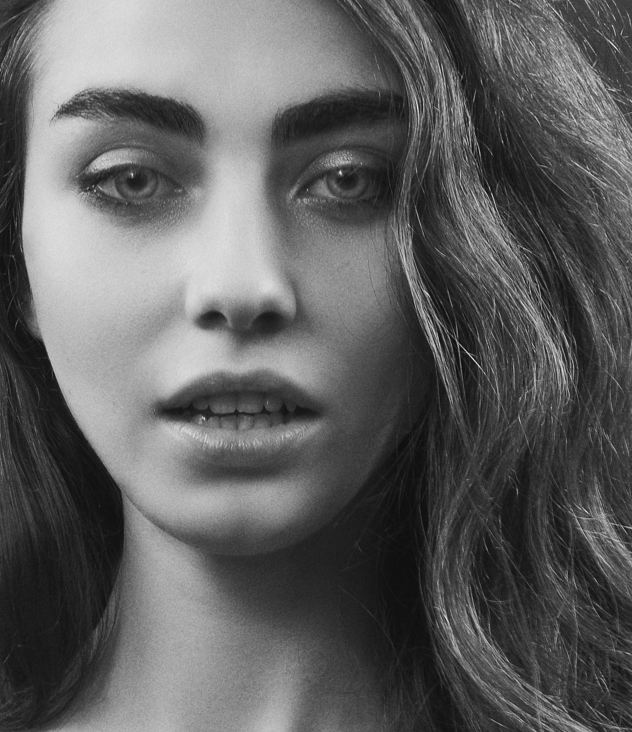 Black and White Portrait of a Young Woman · Free Stock Photo