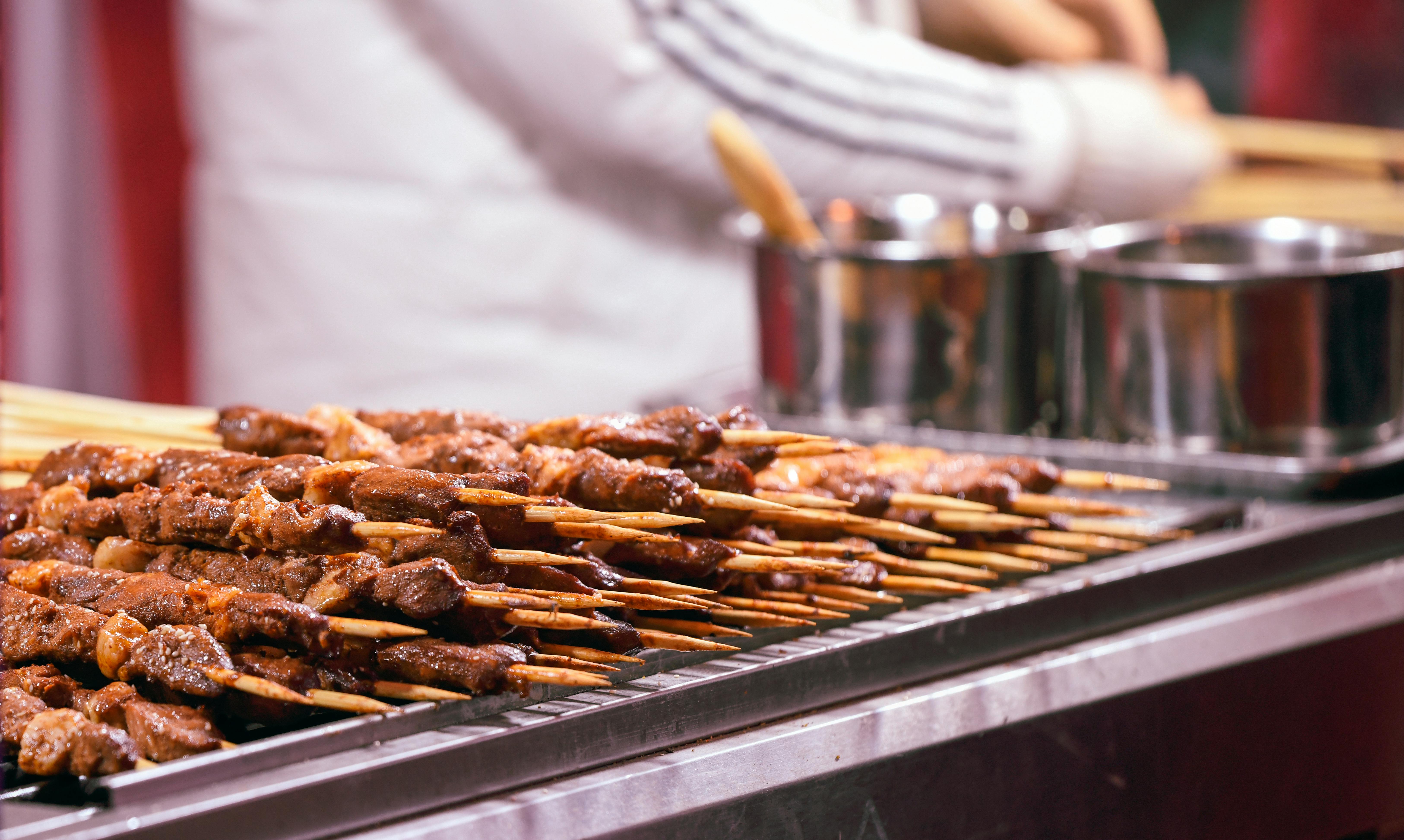 Shashlik Shashlyk Meaning Skewered Meat Was Originally Made Lamb Stock  Photos - Free & Royalty-Free Stock Photos from Dreamstime