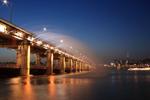 Foto stok gratis air, Arsitektur, jembatan