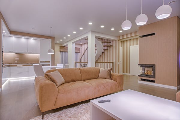 Warm and Inviting Master Bedroom with Rug