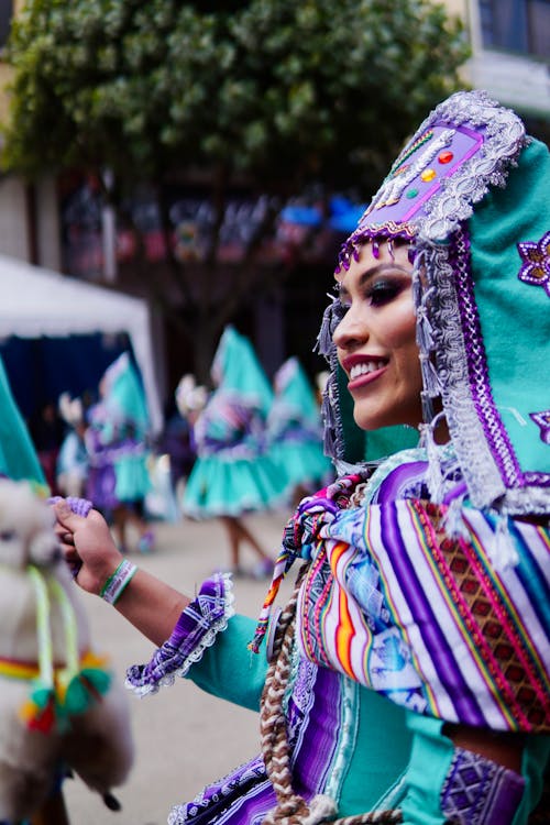 Young Woman Wearing a Festival Costume