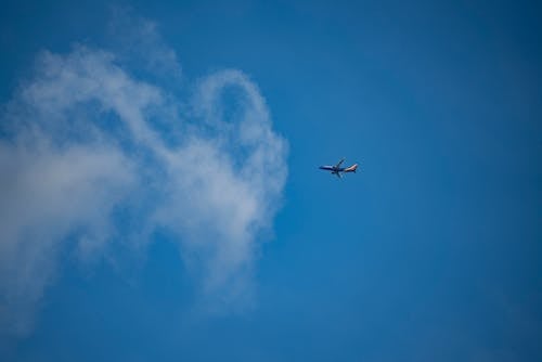 Безкоштовне стокове фото на тему «авіалайнер, блакитне небо, літак»