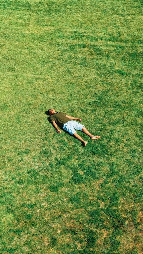 Man Lying on Grass 