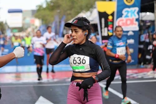 Woman on Race Finish