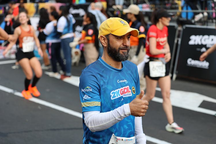 Man Posing On Running Event