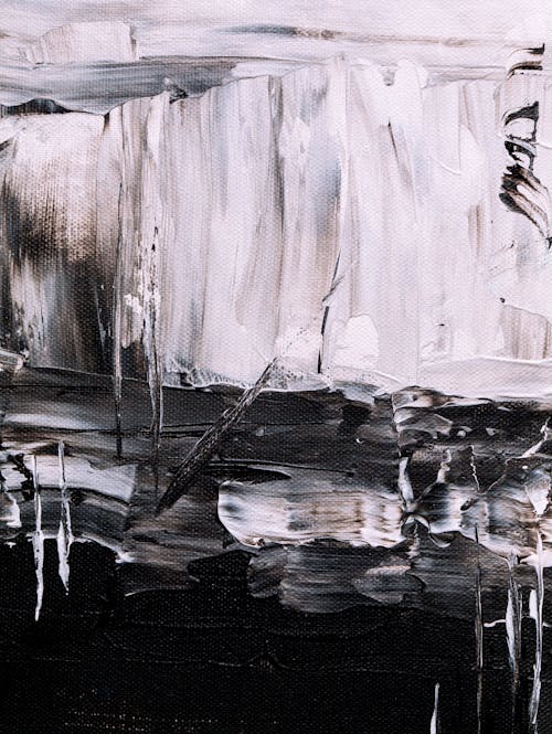 Black and White Abstract Painting