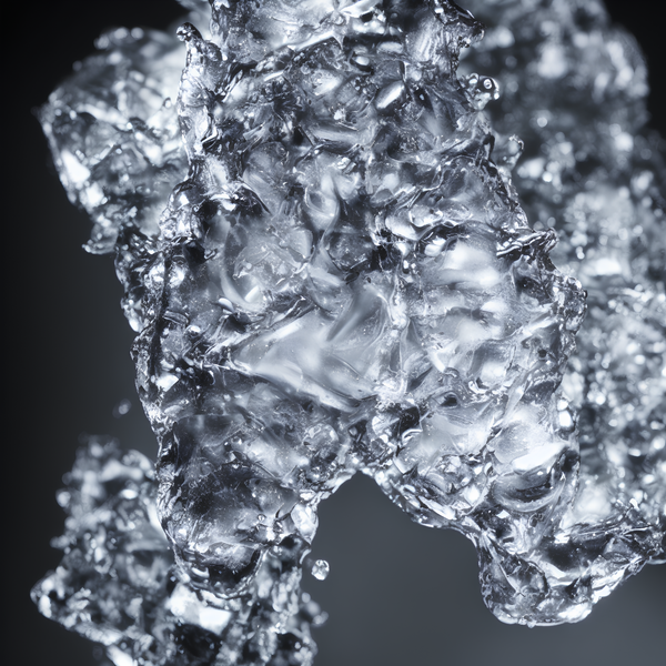 Close-up of textured ice crystals against a black background — photo by VM VP on Pexels
